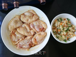 咸蛋黄翅包饭的做法步骤：3