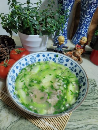 瘦肉猪肝丝瓜汤的做法步骤：9