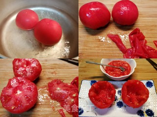 网红餐厅招牌菜在家做～西红柿虾滑团的做法步骤：3