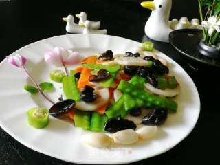 夏日减肥经典美食快手菜，荷塘小炒的做法步骤：5