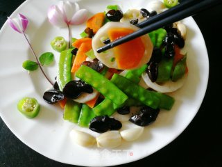 夏日减肥经典美食快手菜，荷塘小炒的做法步骤：6