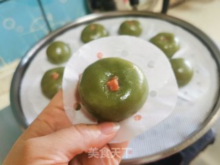 香菇马蹄腊肠馅艾角的做法步骤：12