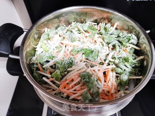 蒸芹菜叶的做法步骤：4