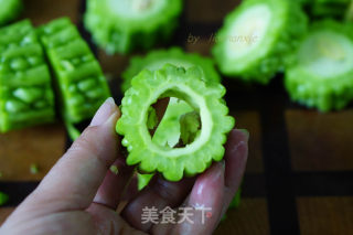 苦瓜酿肉的做法步骤：4