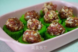 苦瓜酿肉的做法步骤：8
