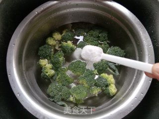 西蓝花炒蛋皮的做法步骤：1