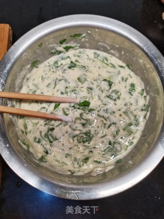 芹菜叶鸡蛋饼的做法步骤：5