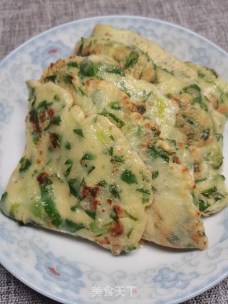芹菜叶鸡蛋饼的做法步骤：8