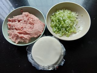 饺子皮水煎包的做法步骤：1
