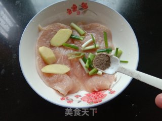 煎奥尔良鸡胸肉的做法步骤：4