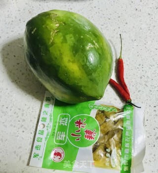 酸辣木瓜的做法步骤：1