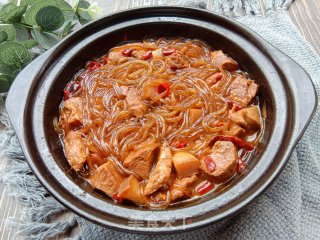 砂锅猪肉炖粉条的做法步骤：16