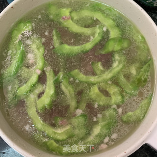 苦瓜肉末沙白汤的做法步骤：7