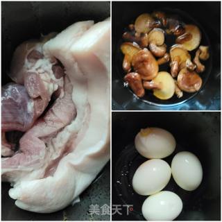 香菇卤肉的做法步骤：1