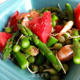 芦笋豌豆鲜虾沙拉的做法步骤：19