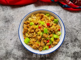 黄瓜牛肉炒藜麦饭的做法步骤：12