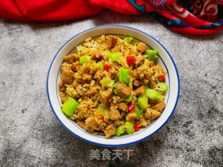 黄瓜牛肉炒藜麦饭的做法步骤：13