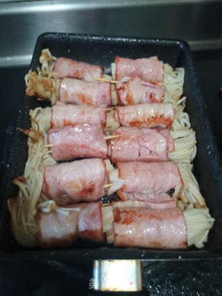 培根金针菇卷的做法步骤：10