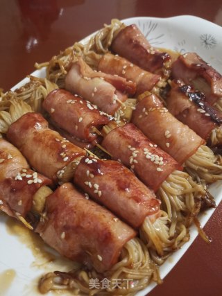 培根金针菇卷的做法步骤：15