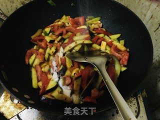 茄子西红柿拌面的做法步骤：7