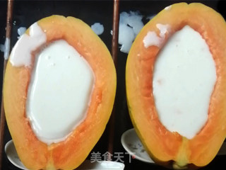 白凉粉版木瓜奶冻的做法步骤：5