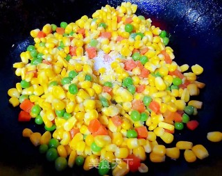 #清淡美食#时蔬炒玉米的做法步骤：7