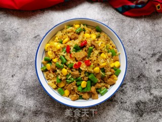 牛肉豇豆炒藜麦饭的做法步骤：15