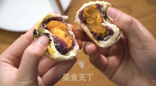自制爸爸糖同款蛋黄酥团圆酥的做法步骤：14
