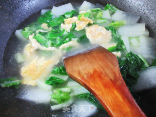 鸡蛋小白菜豆腐汤的做法步骤：9