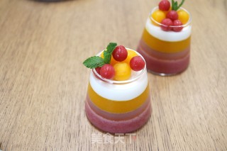 草莓芒果花茶奶冻杯的做法步骤：19