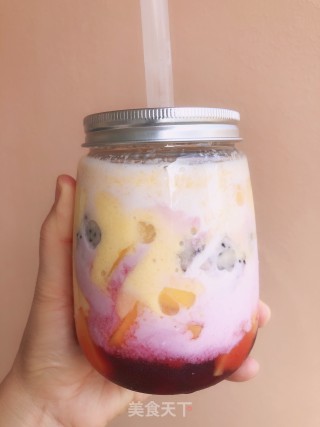 芒果奶昔水果捞的做法步骤：8
