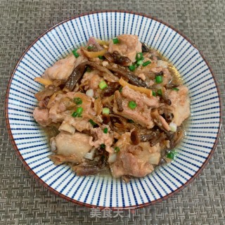 鹿茸菇蒸排骨的做法步骤：9