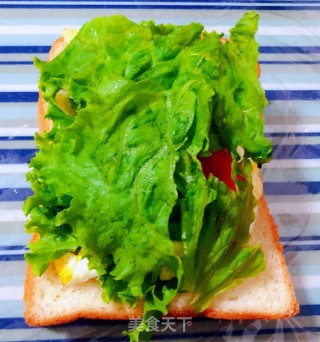 午餐肉番茄煎蛋吐司#萌系美食#的做法步骤：8