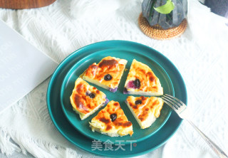 爆浆蓝莓酸奶蛋糕，无油少糖，布丁口感！的做法步骤：8