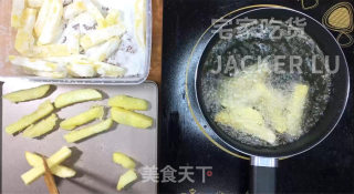 超酥脆炸薯条，比肯德基的还好吃，小朋友们超爱，外脆内酥，简单美味，营养丰富。的做法步骤：9