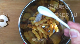 超酥脆炸薯条，比肯德基的还好吃，小朋友们超爱，外脆内酥，简单美味，营养丰富。的做法步骤：11