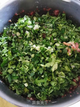 羊肉芫荽饺的做法步骤：4
