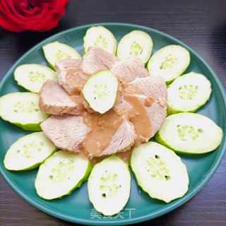 麻汁拌煮肉的做法步骤：18