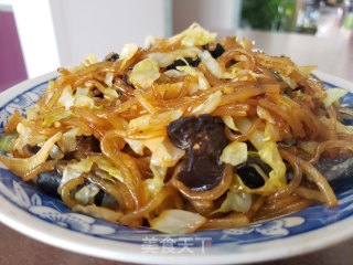 包菜粉条炒木耳的做法步骤：9