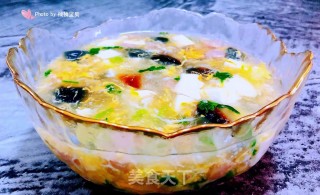 皮蛋豆腐香肠汤#萌系美食#的做法步骤：10