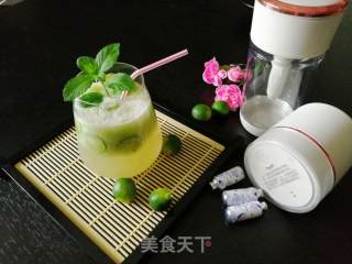 清凉爽口～黄瓜雪梨气泡水吧的做法步骤：5