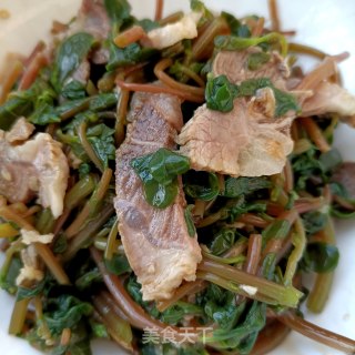 精肉拌马齿苋的做法步骤：15