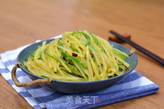 炝拌青椒土豆丝的做法步骤：13