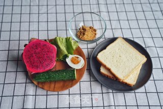 肉松芝心三明治的做法步骤：1