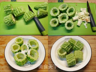 《温暖的味道》同款～苦瓜酿虾滑的做法步骤：3