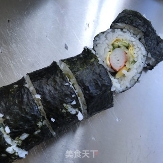 蟹肉棒紫菜包饭的做法步骤：10