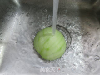 羊尾笋炒蒲瓜的做法步骤：2
