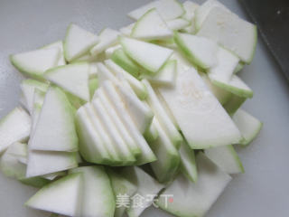 羊尾笋炒蒲瓜的做法步骤：3