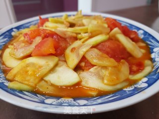 西葫芦炒西红柿的做法步骤：6