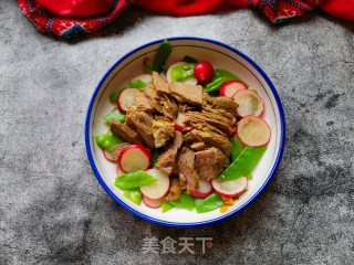 荷兰豆樱桃萝卜拌牛肉的做法步骤：10
